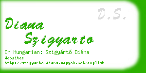 diana szigyarto business card