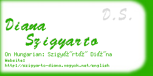 diana szigyarto business card